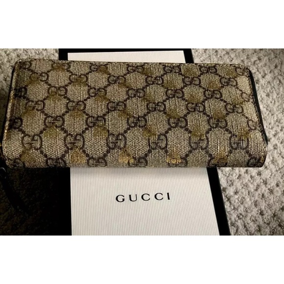 Gucci zip around bee wallet new in box - Picture 2 of 6